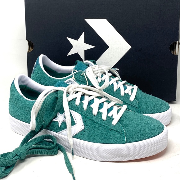 Converse Cons PL Vulc Pro Low Top Shoes Suede Women Green Suede Sneakers A02134C - Picture 2 of 12